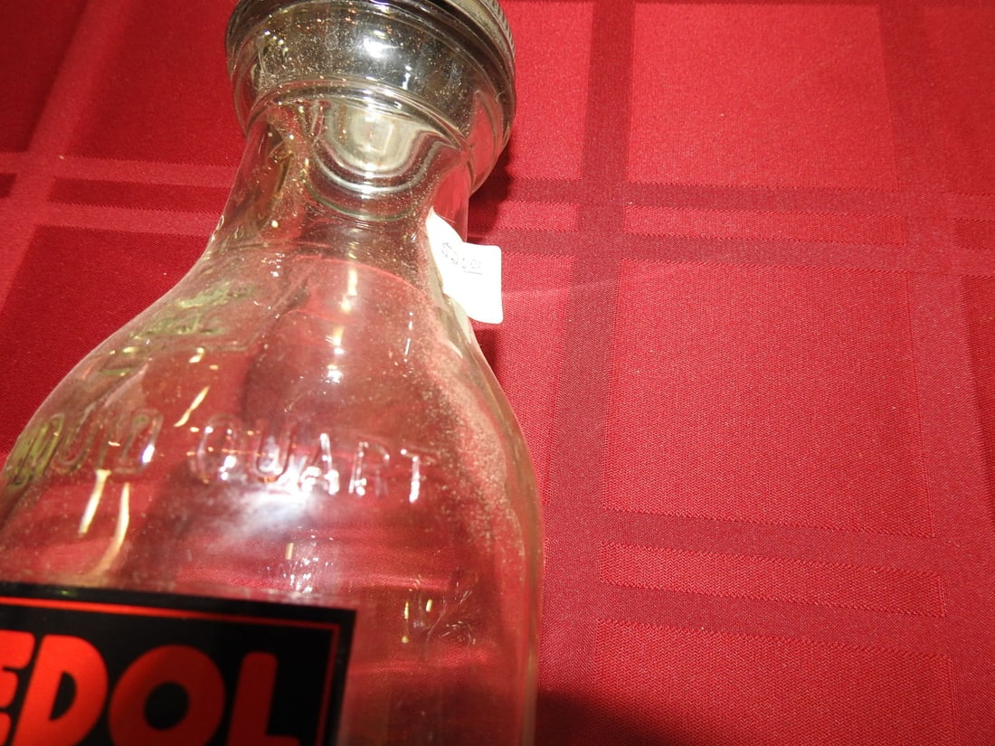 Veedol Motor Oil Glass Bottle with Spout - 3