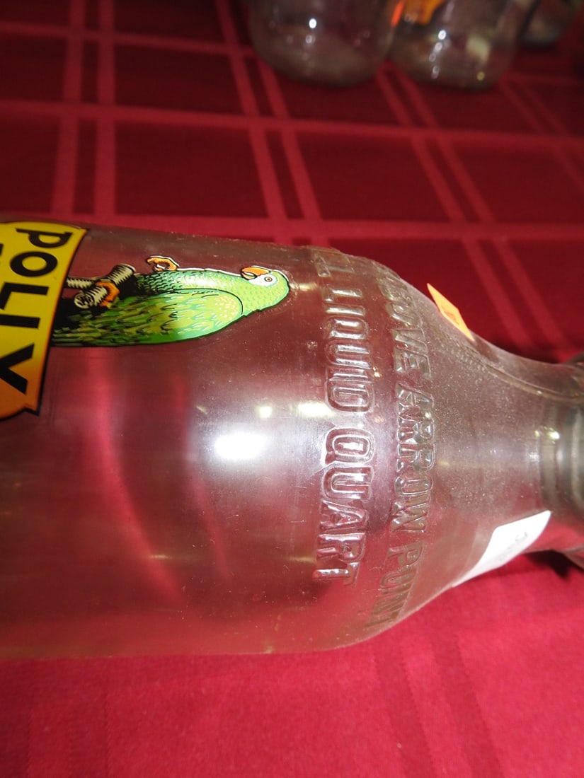 Polly Premium Motor Oil Glass Bottle with Spout - 2
