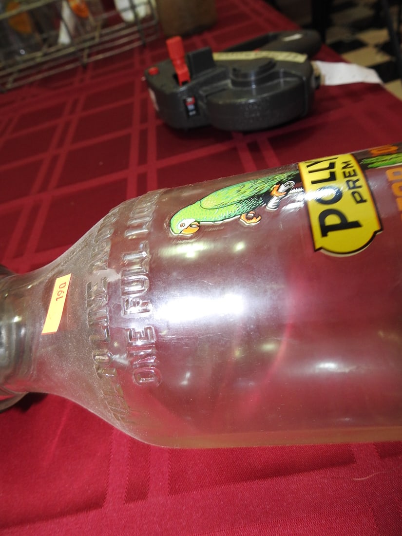 Polly Premium Motor Oil Glass Bottle with Spout - 4