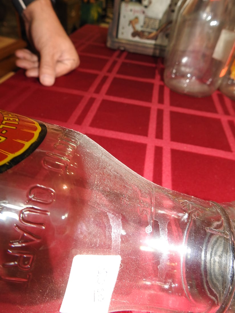 Shell Penn Motor Oil Glass Bottle with Spout - 4