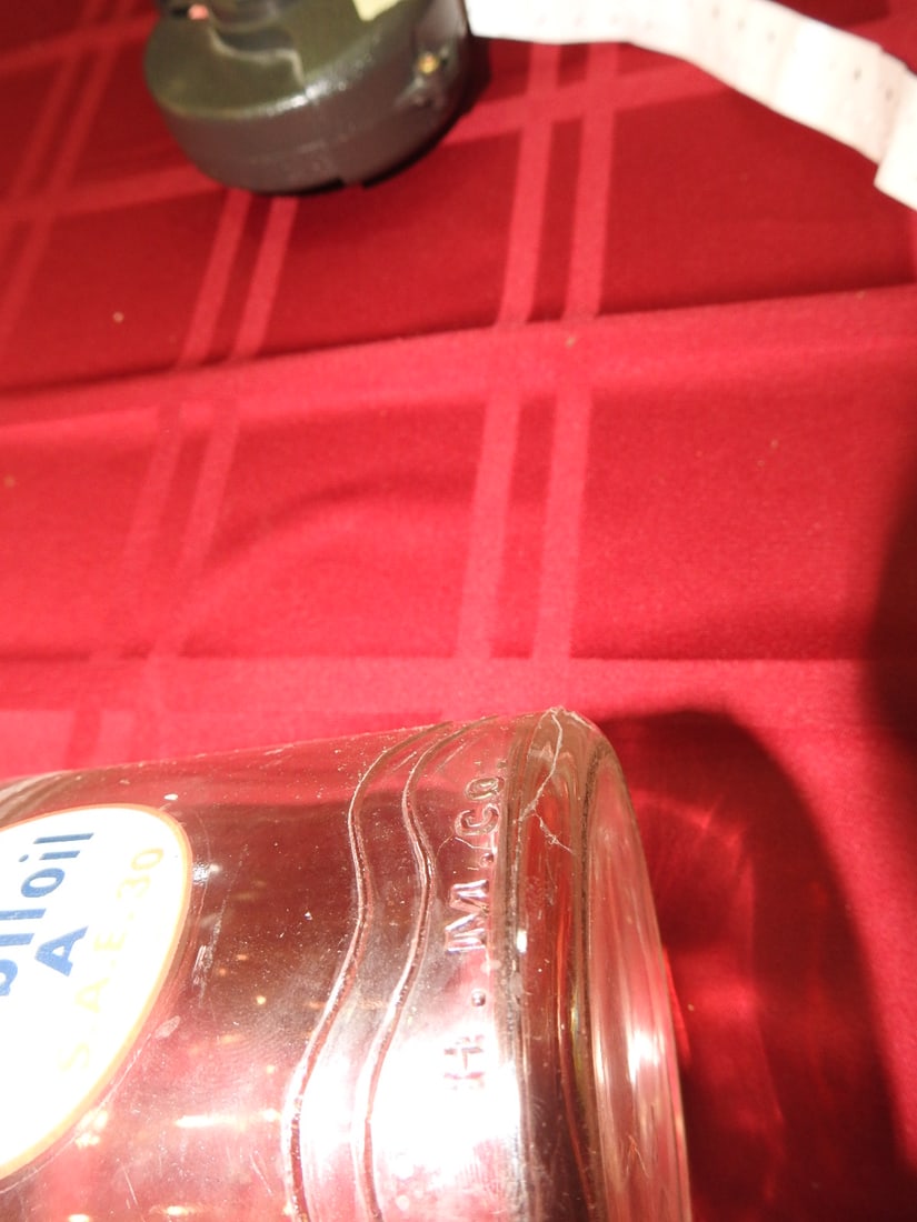 Mobiloil Glass Oil Bottle with Spout - 3