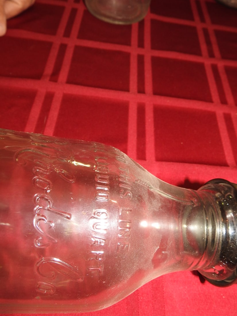Jay B. Rhodes Co. Quart Glass Oil Bottle - 3