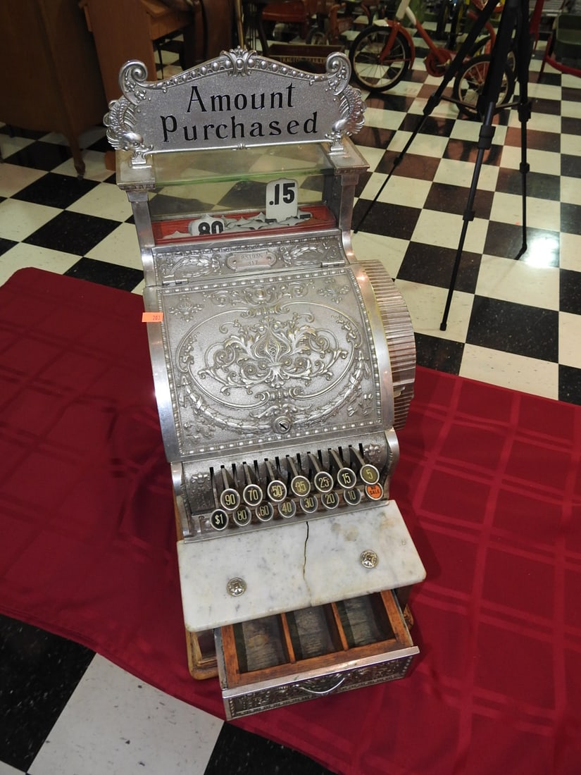 National Cash Register with Marble Top - 2