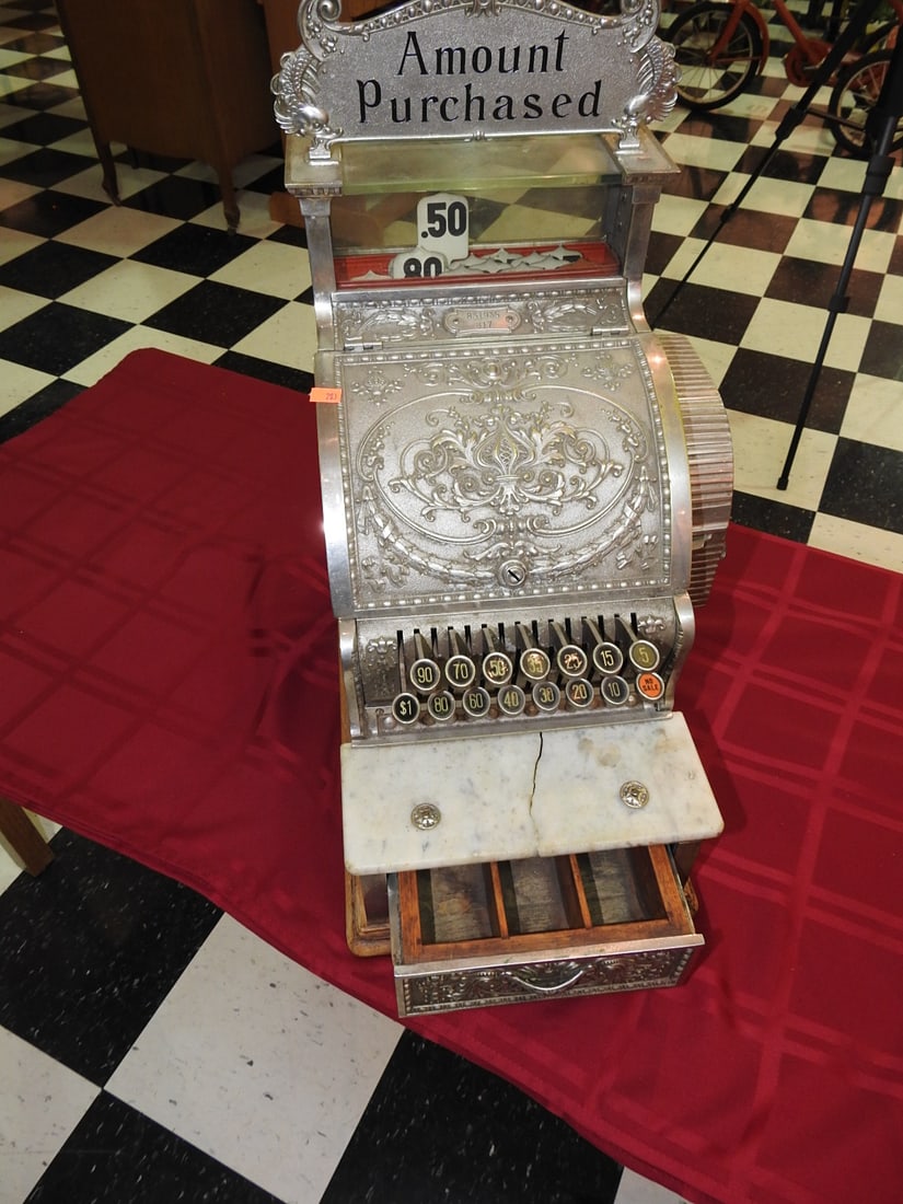 National Cash Register with Marble Top - 3