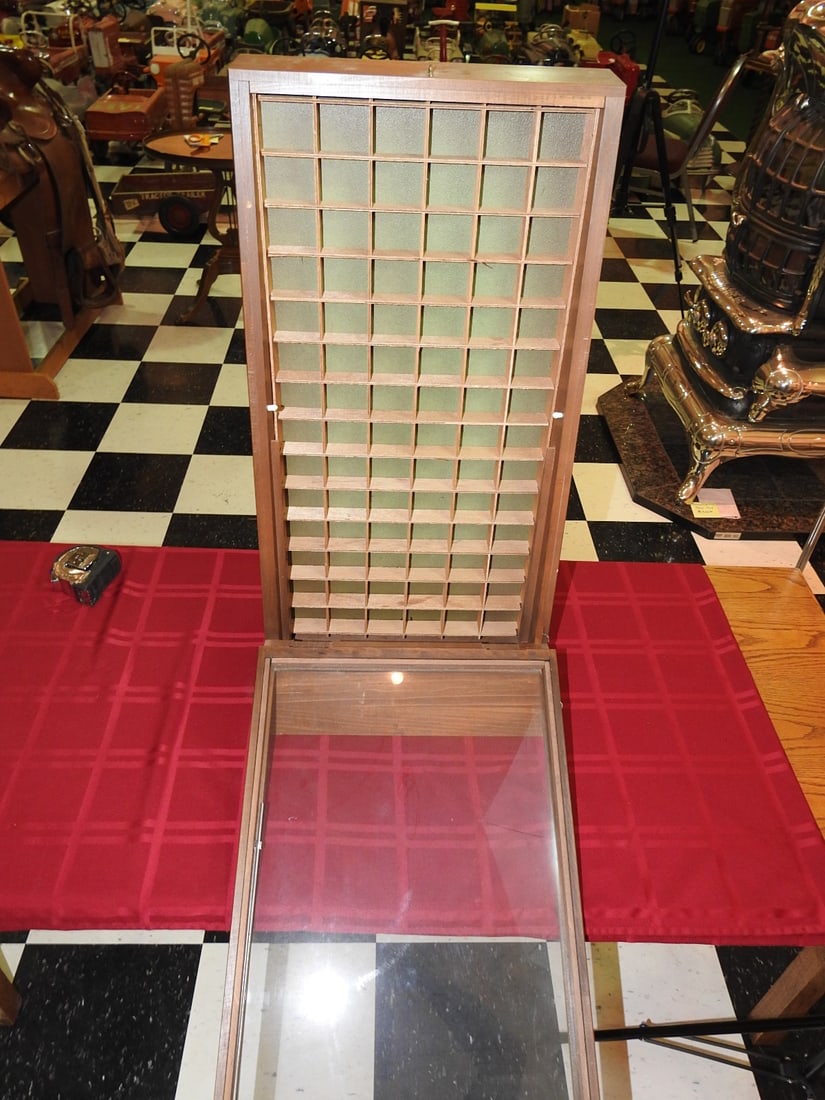 Wooden Display Case with 84 Compartments - 2