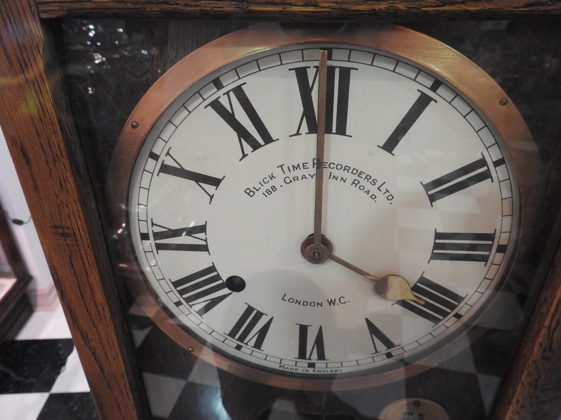 Antique National Brand Time Clock / Recorder - 2