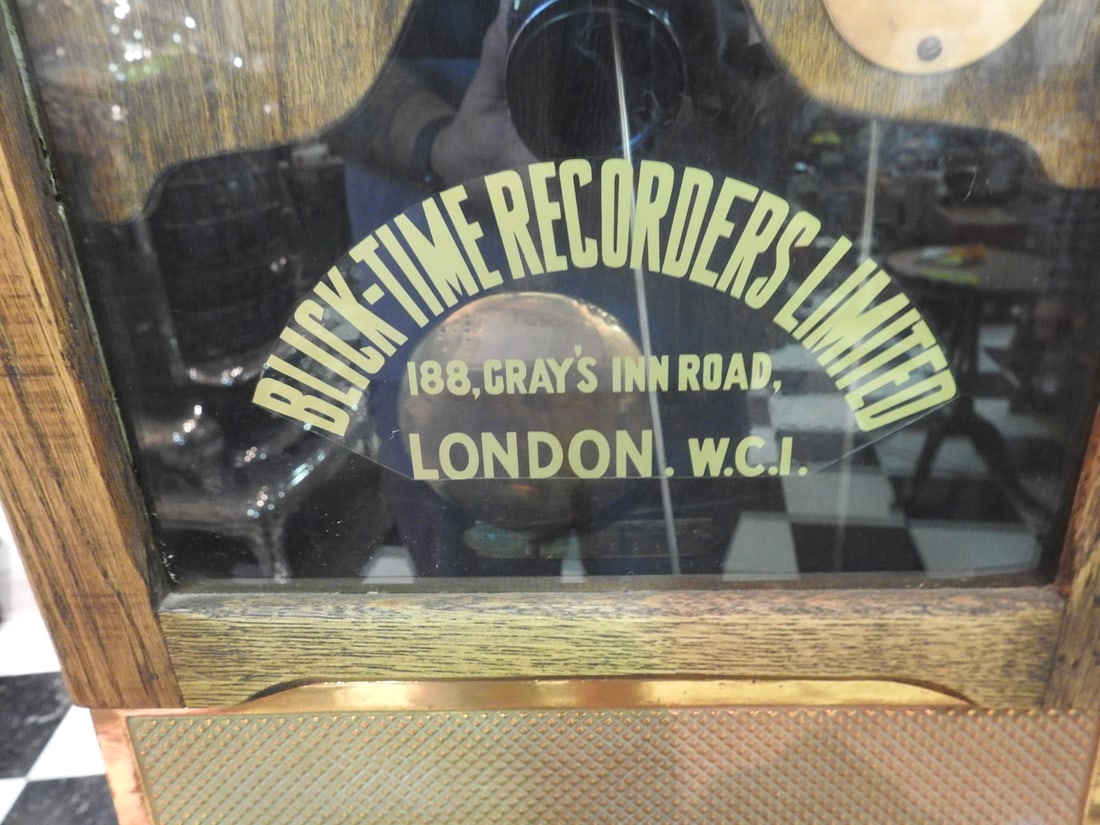 Antique National Brand Time Clock / Recorder - 3