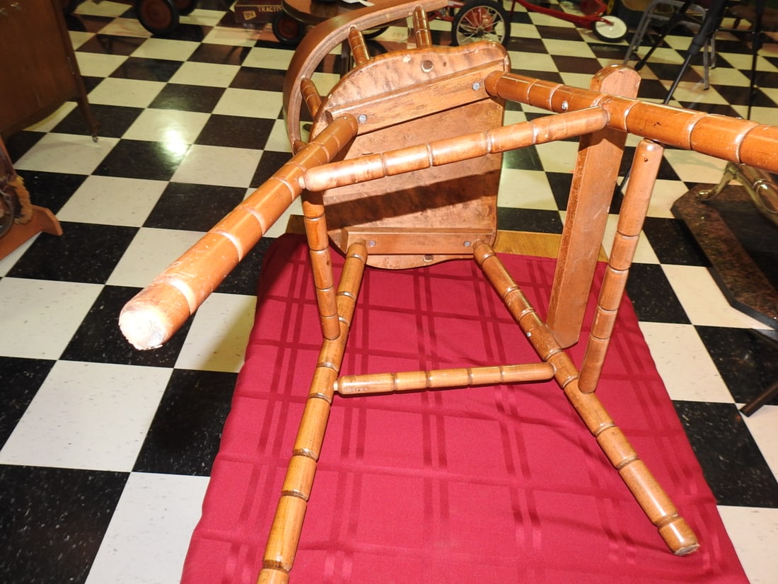 1920s Wooden Child High Chair - 5
