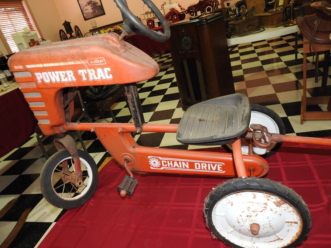 AMF 502 Power Trac Pedal Tractor with Wagon - 11
