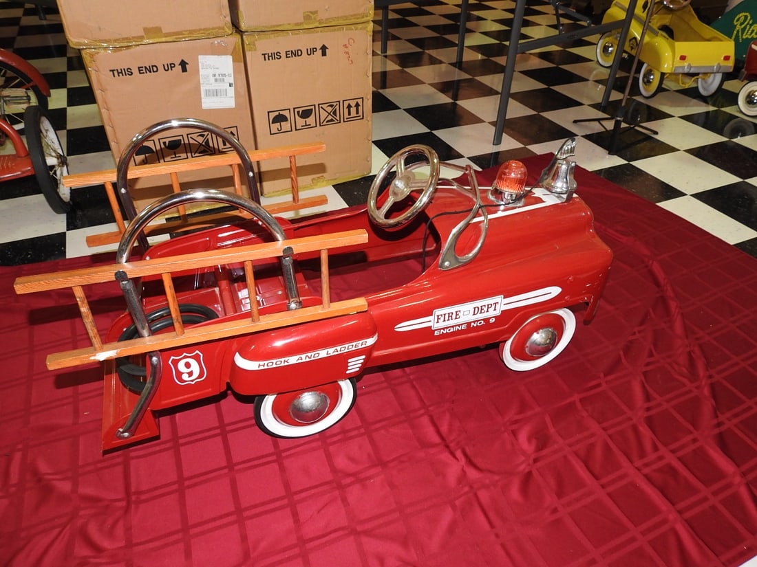Limited Edition Fire Dept. Engine No. 9 Pedal Car - 5