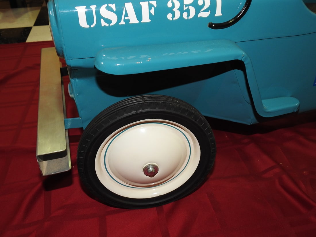 Restored Hamilton Steel Products USAF Jeep Pedal Car - 2