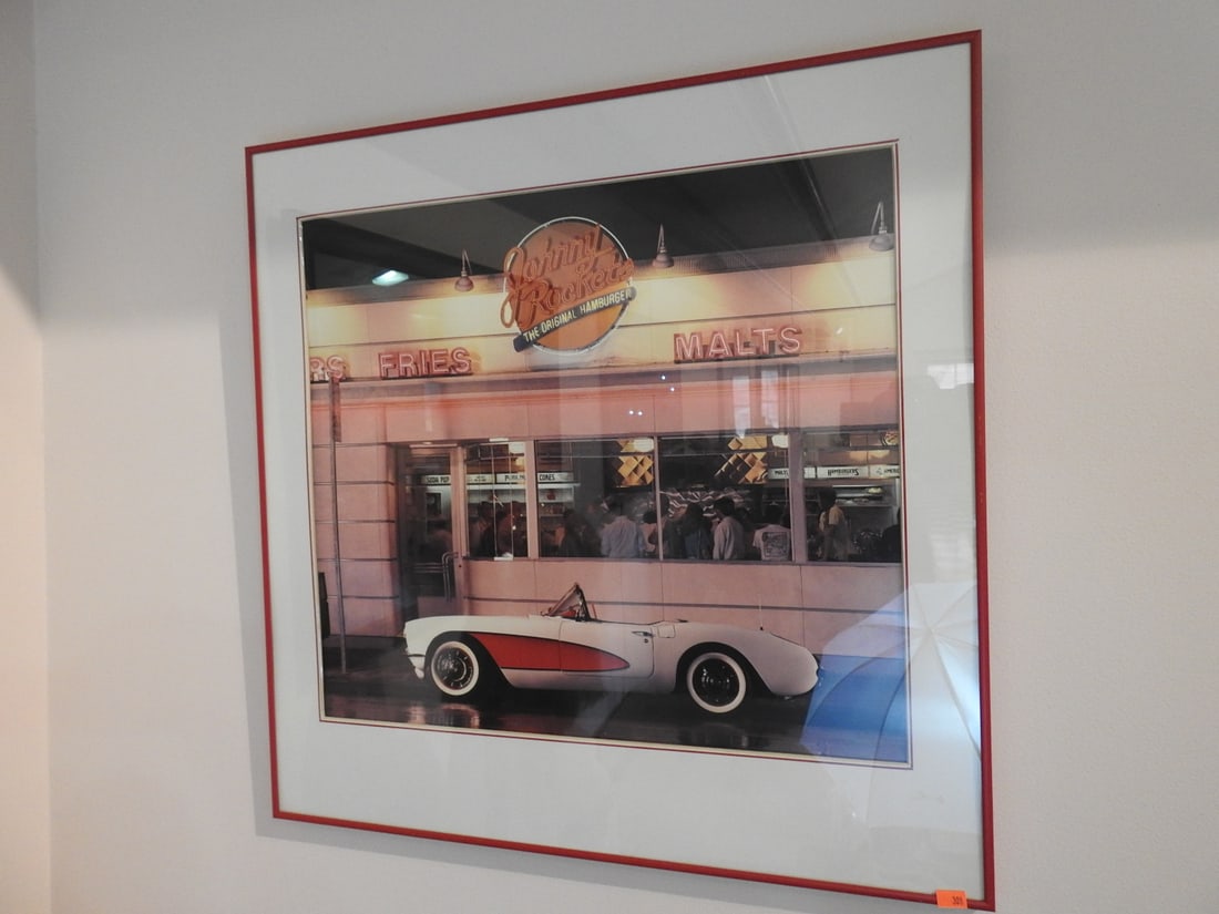 Framed Johnny Rockets Original Hamburgers Diner Print - 3