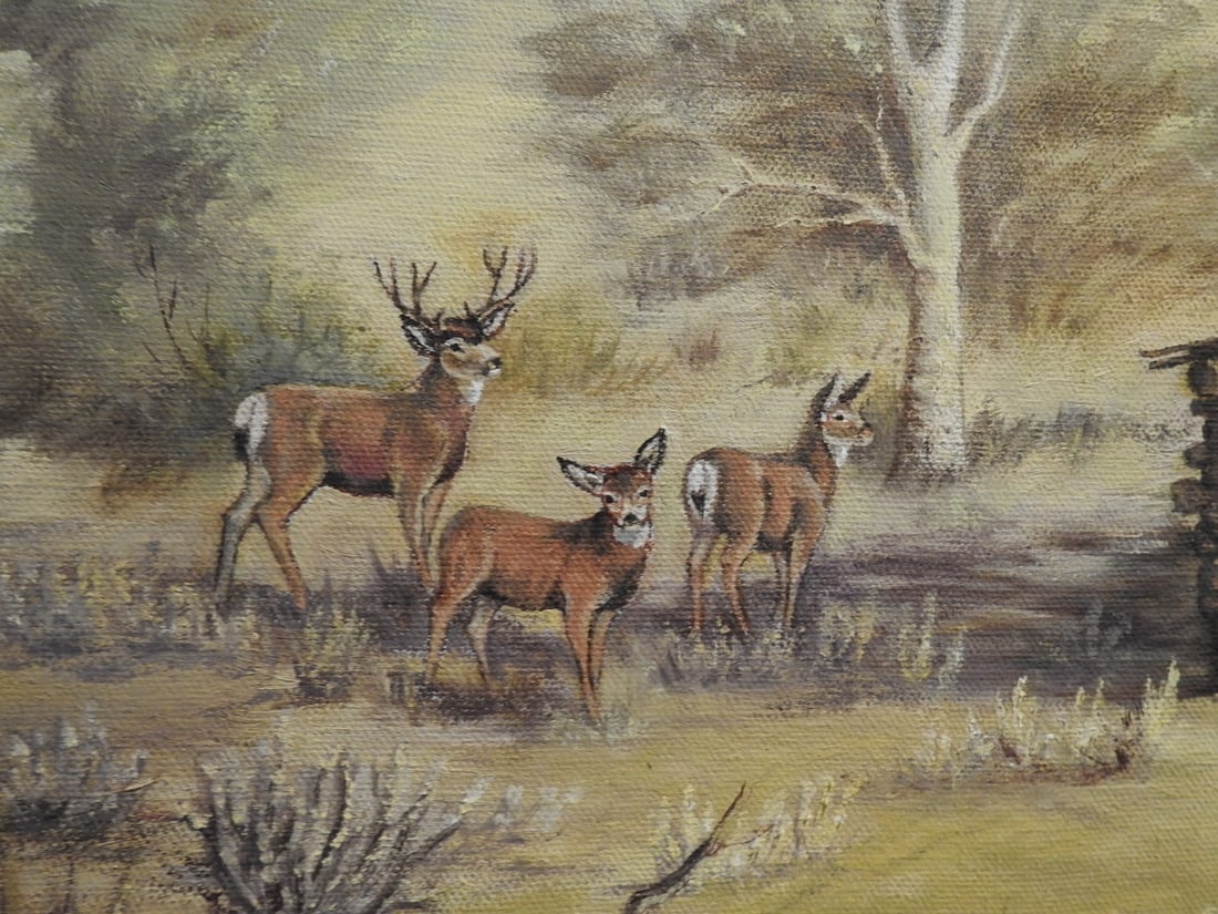 M. Chumbley Landscape Oil Painting on Canvas - 2