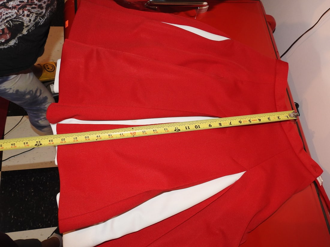 Vintage Red and White Cheerleader Skirt - 5