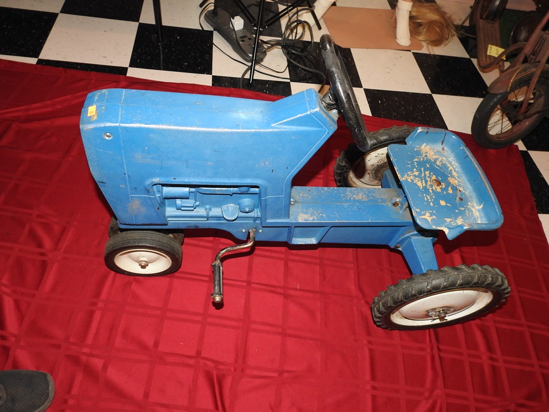 Antique Blue Ford Pedal Tractor (1 of 7)