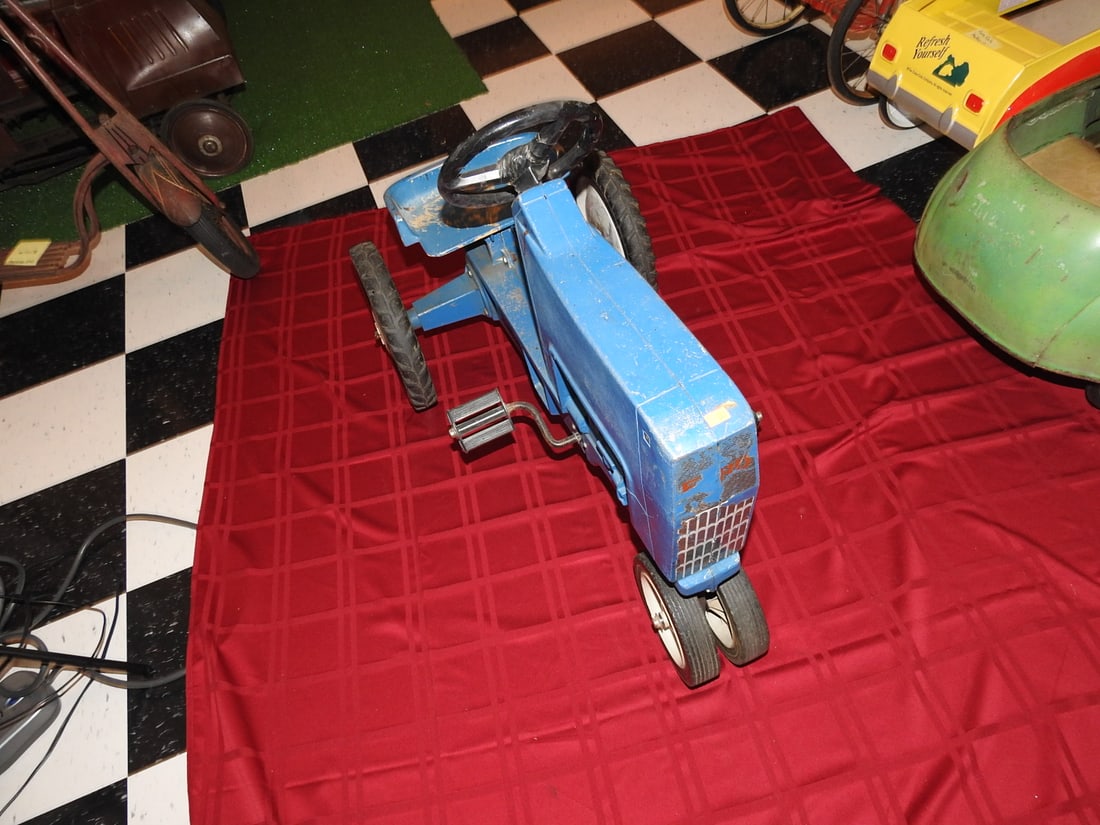 Antique Blue Ford Pedal Tractor - 2
