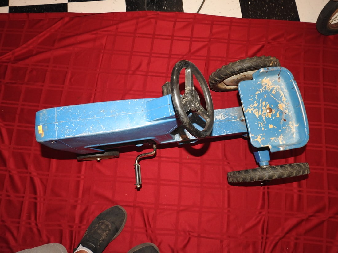 Antique Blue Ford Pedal Tractor - 3