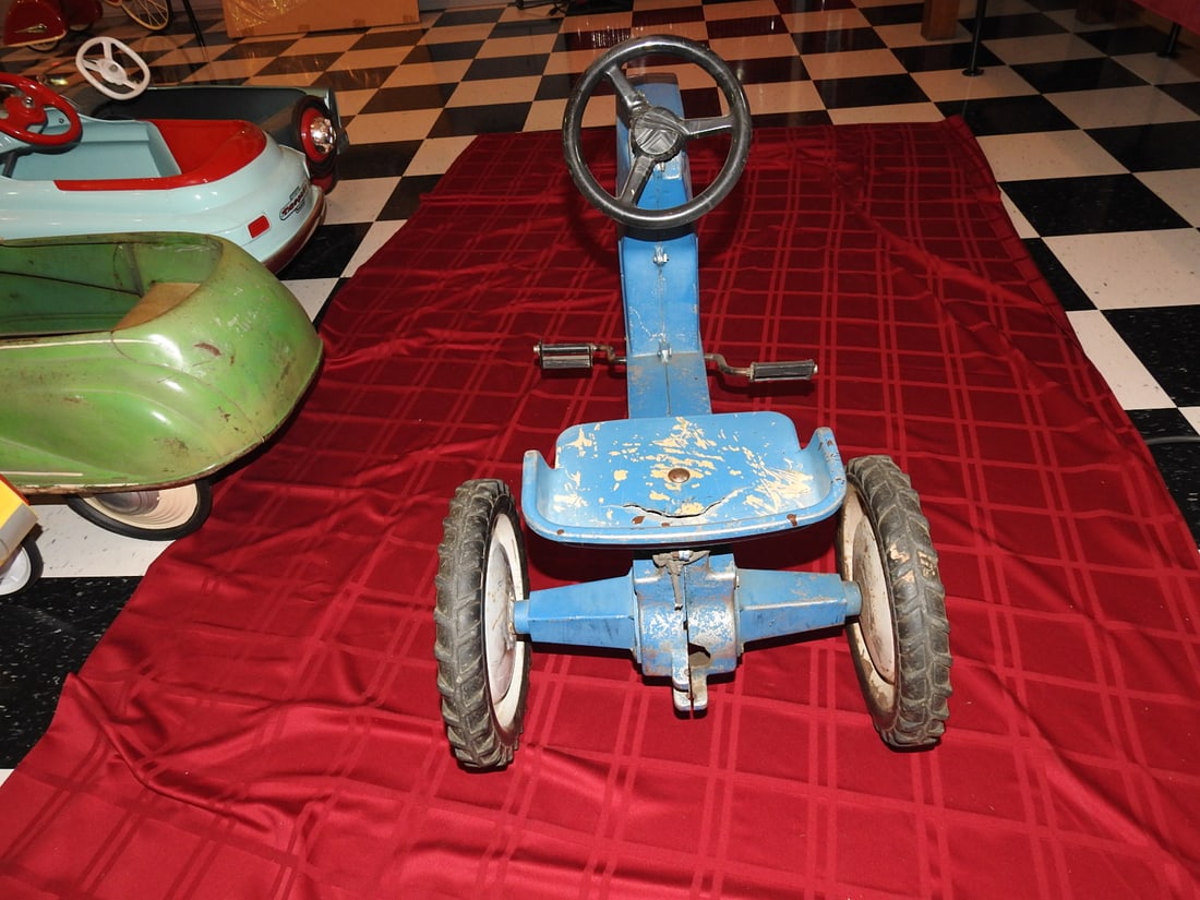 Antique Blue Ford Pedal Tractor - 4