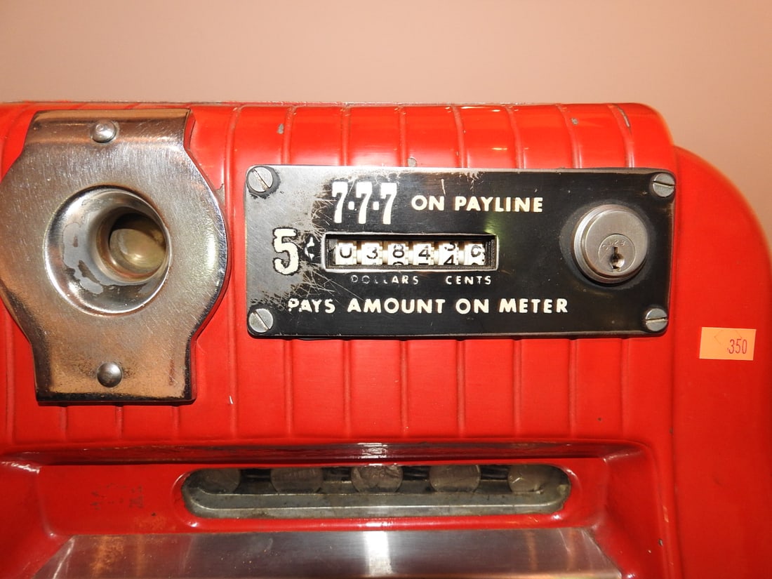 Mills Nickel Slot Machine on Oak Base - 2