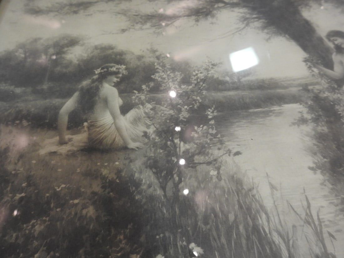 Framed Rosy Morn / Water Nymphs Reprint - 2