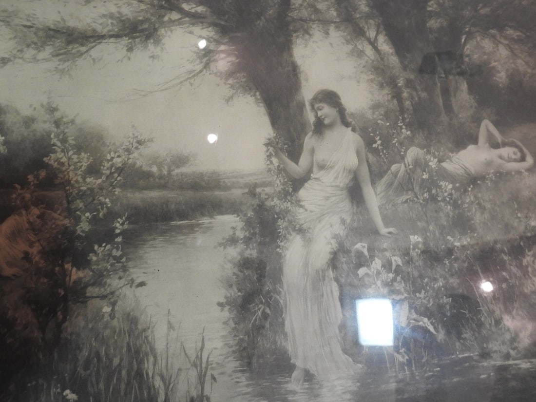 Framed Rosy Morn / Water Nymphs Reprint - 3