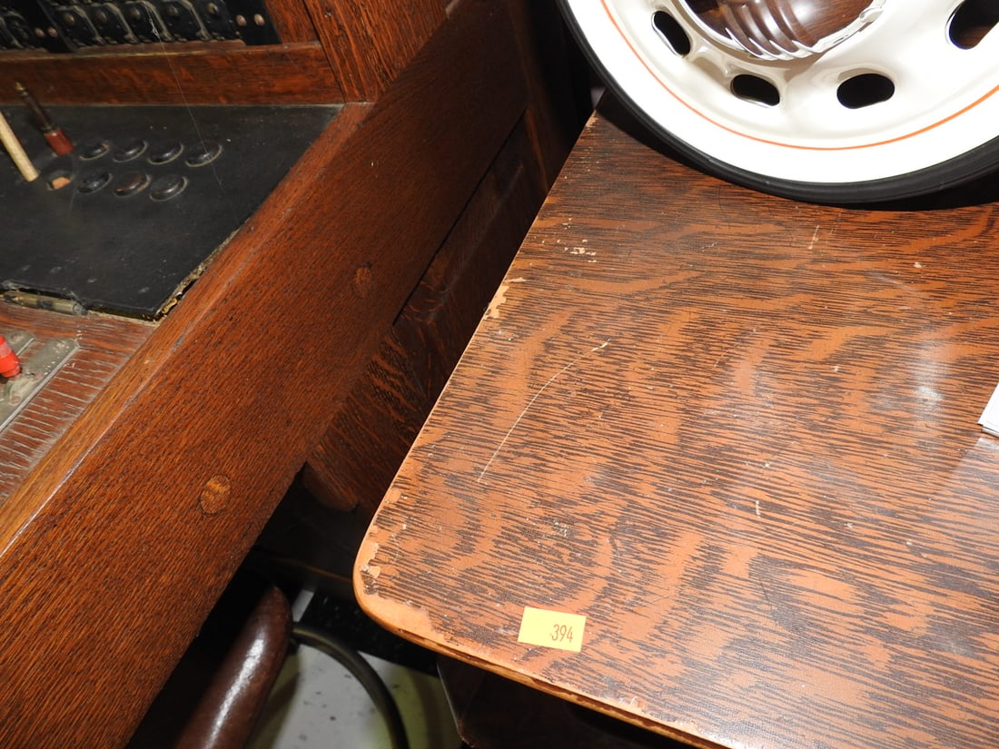 Antique Oak Entry Desk - 4