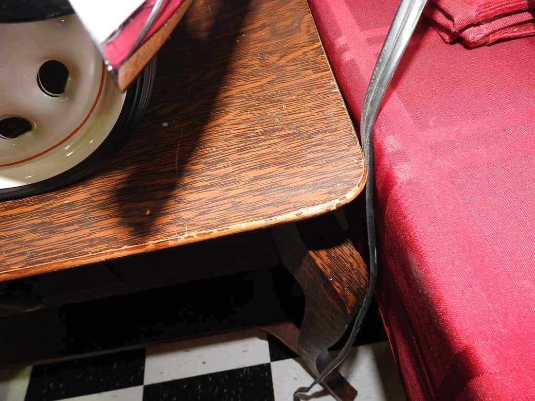 Antique Oak Entry Desk - 5