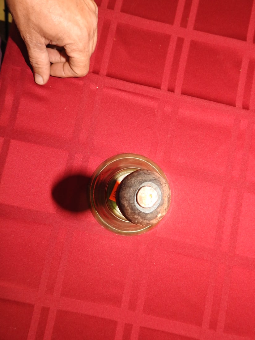 Antique Brass Bell with Wooden Handle - 2