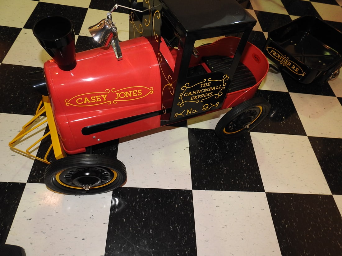 New Casey Jones Cannon Ball Express Pedal Train with Trailer - 6