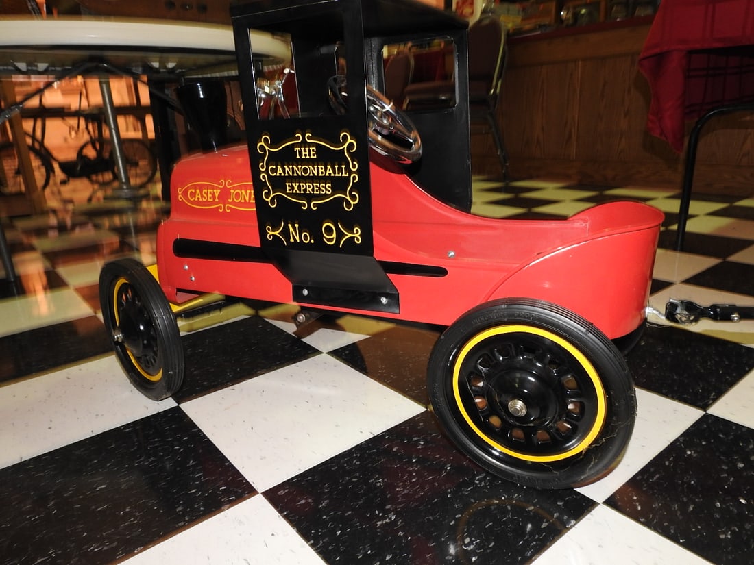 New Casey Jones Cannon Ball Express Pedal Train with Trailer - 7