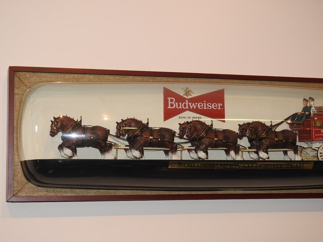 Vintage Budweiser Clydesdale Team Lighted Display - 2