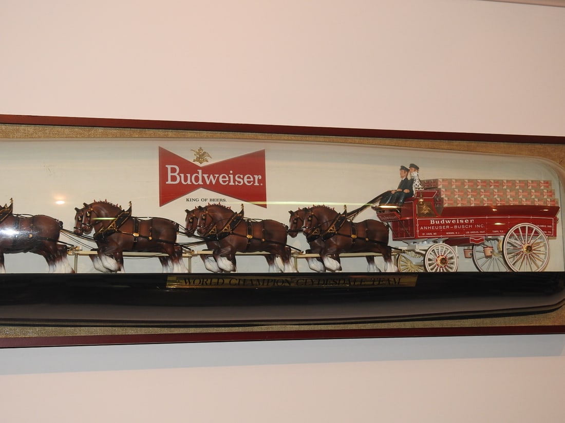 Vintage Budweiser Clydesdale Team Lighted Display - 3