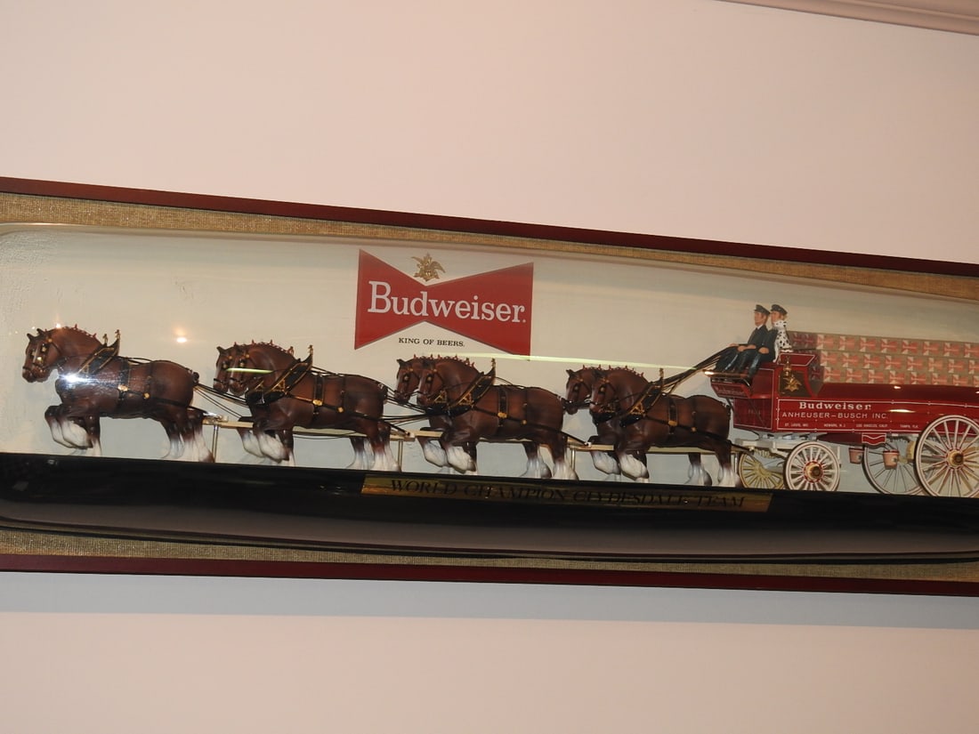 Vintage Budweiser Clydesdale Team Lighted Display - 4