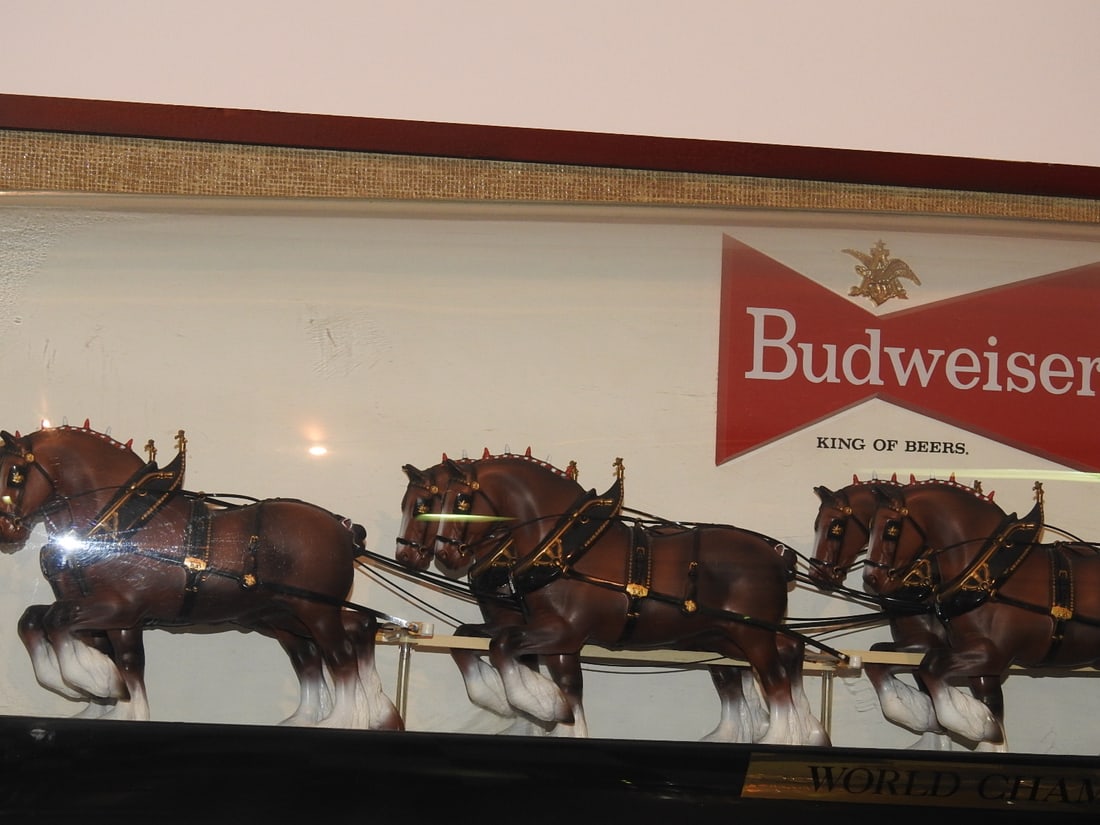 Vintage Budweiser Clydesdale Team Lighted Display - 6