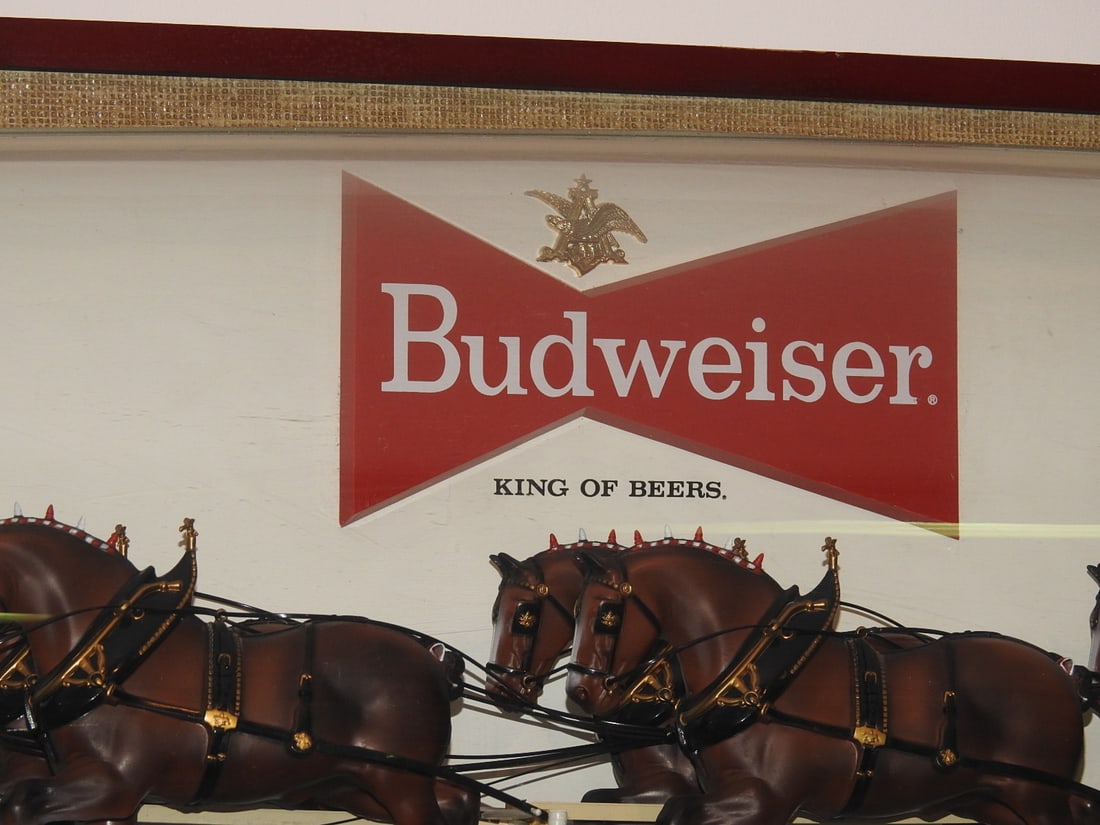 Vintage Budweiser Clydesdale Team Lighted Display - 7