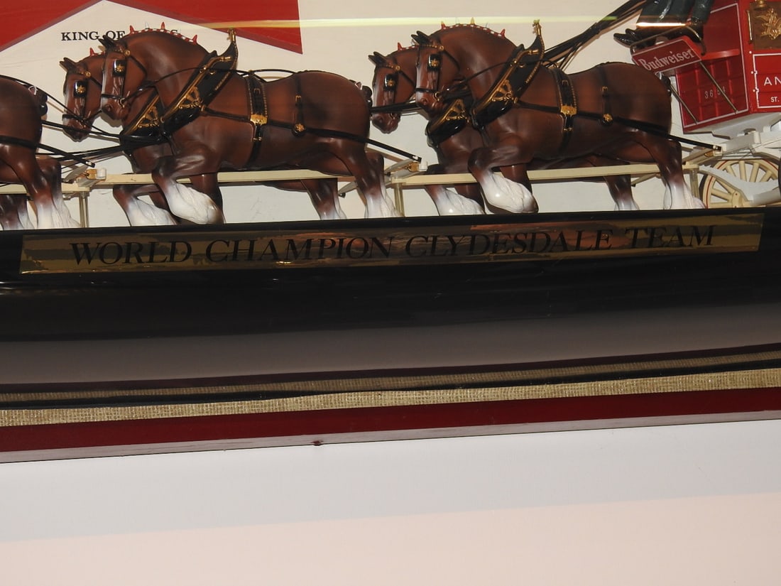 Vintage Budweiser Clydesdale Team Lighted Display - 9