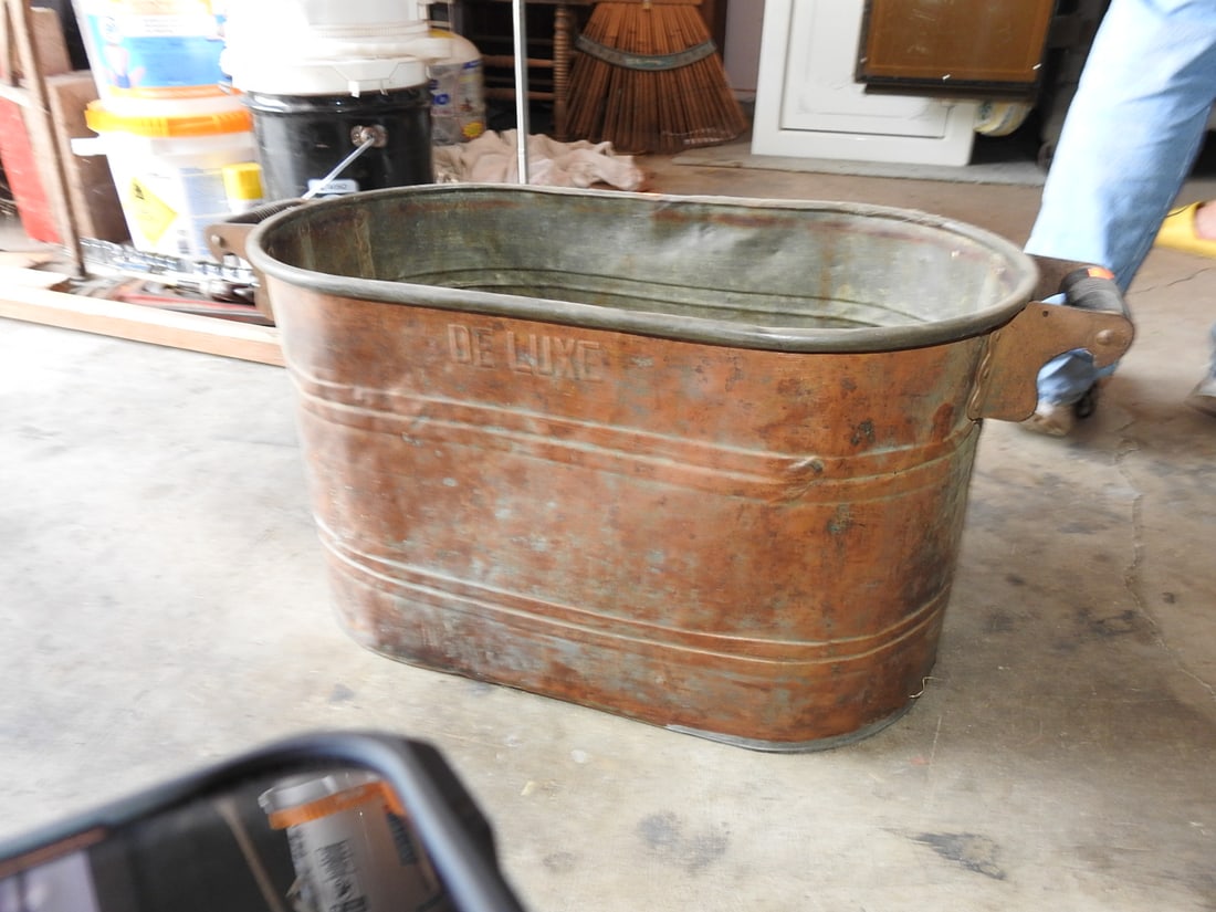 Vintage Deluxe Copper Wash Tub - 3