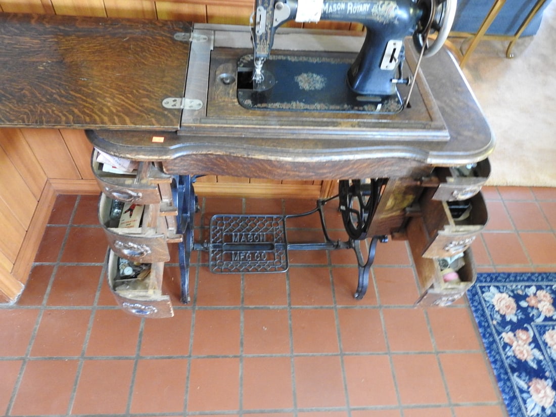 Mason Rotary Antique Treadle Sewing Machine - 5