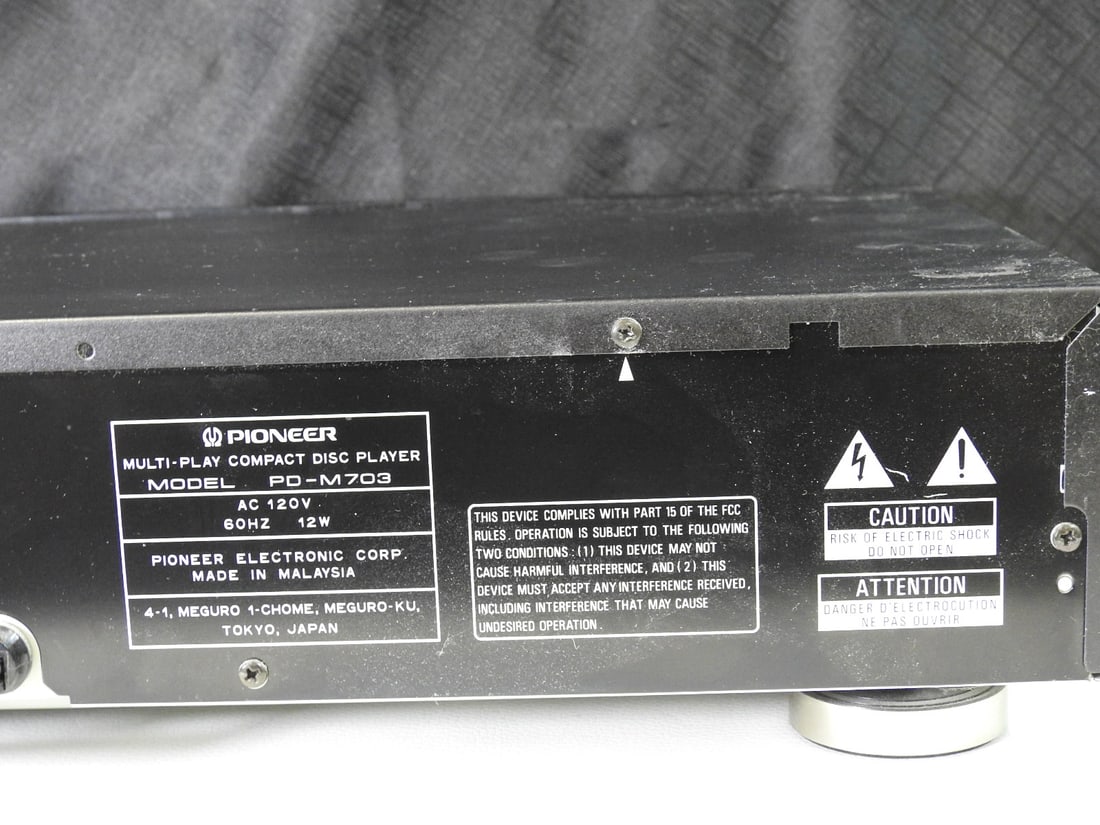 Pioneer PD-M703 Multi-Play Compact Disc Player - 10