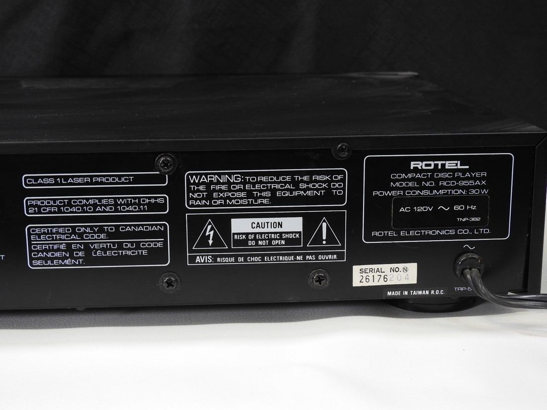 Rotel RCD-955AX Compact Disc Player - 9
