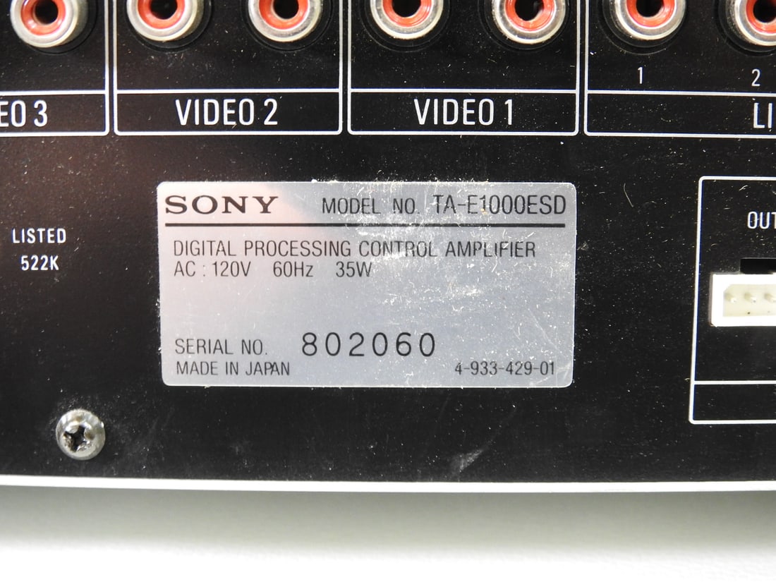 Sony TA-E1000ESD Digital Processing Control Amplifier - 11