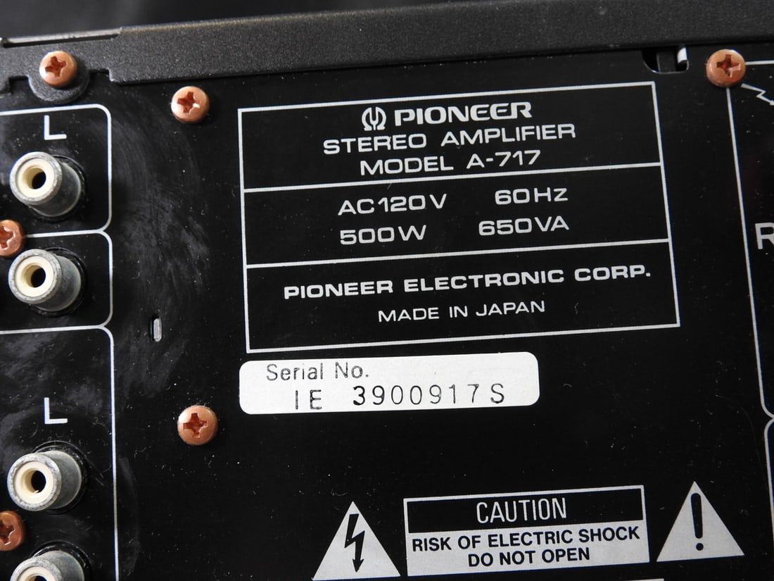Pioneer Reference A-717 Stereo Integrated Amplifier - 9