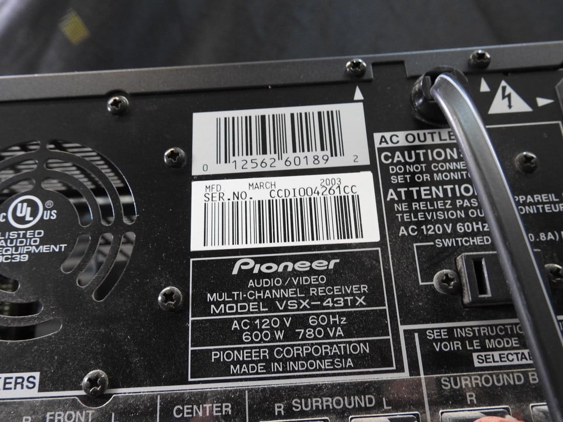 Pioneer Elite VSX-43TX Multi-Channel Receiver - 12