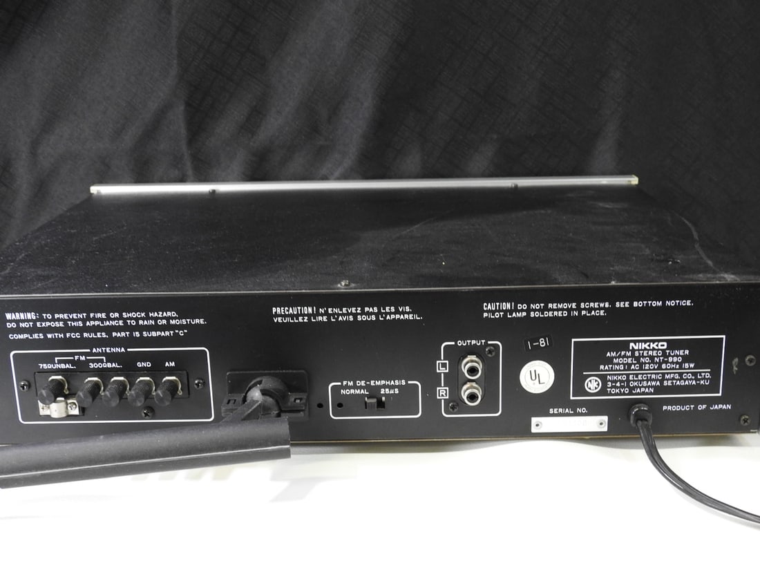 Nikko NT-980 AM/FM Stereo Tuner - 4