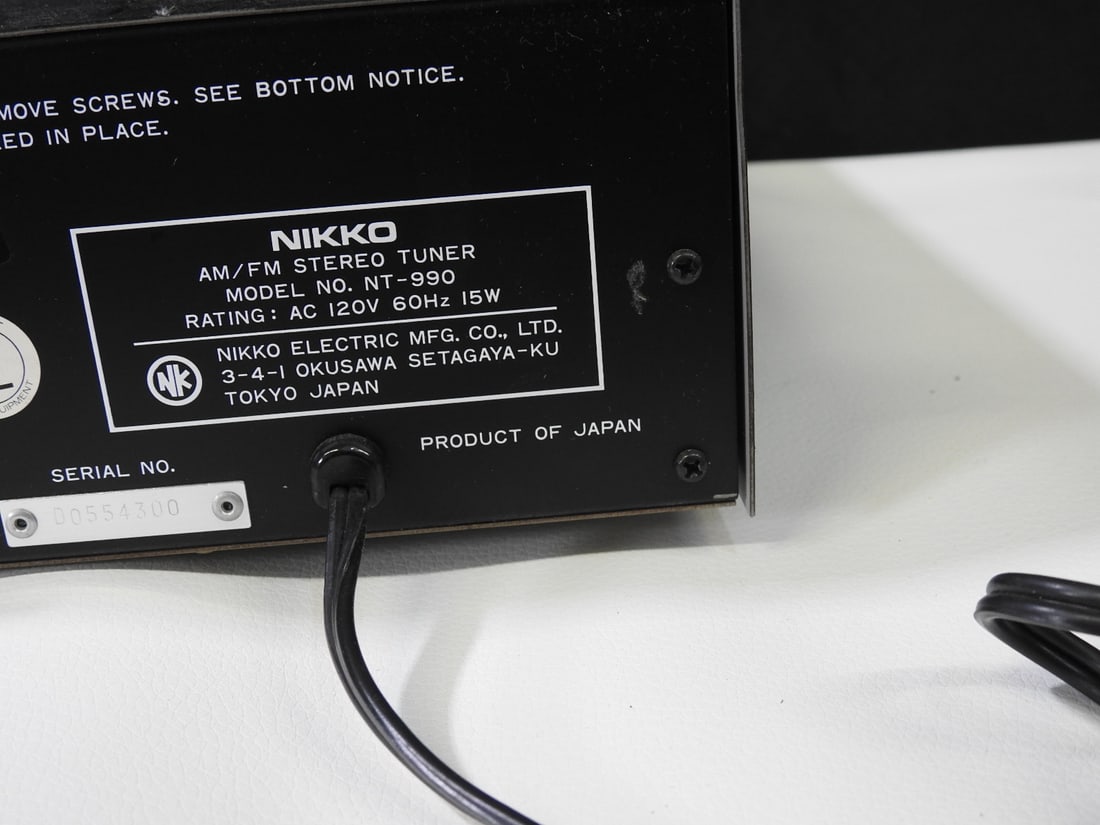 Nikko NT-980 AM/FM Stereo Tuner - 7