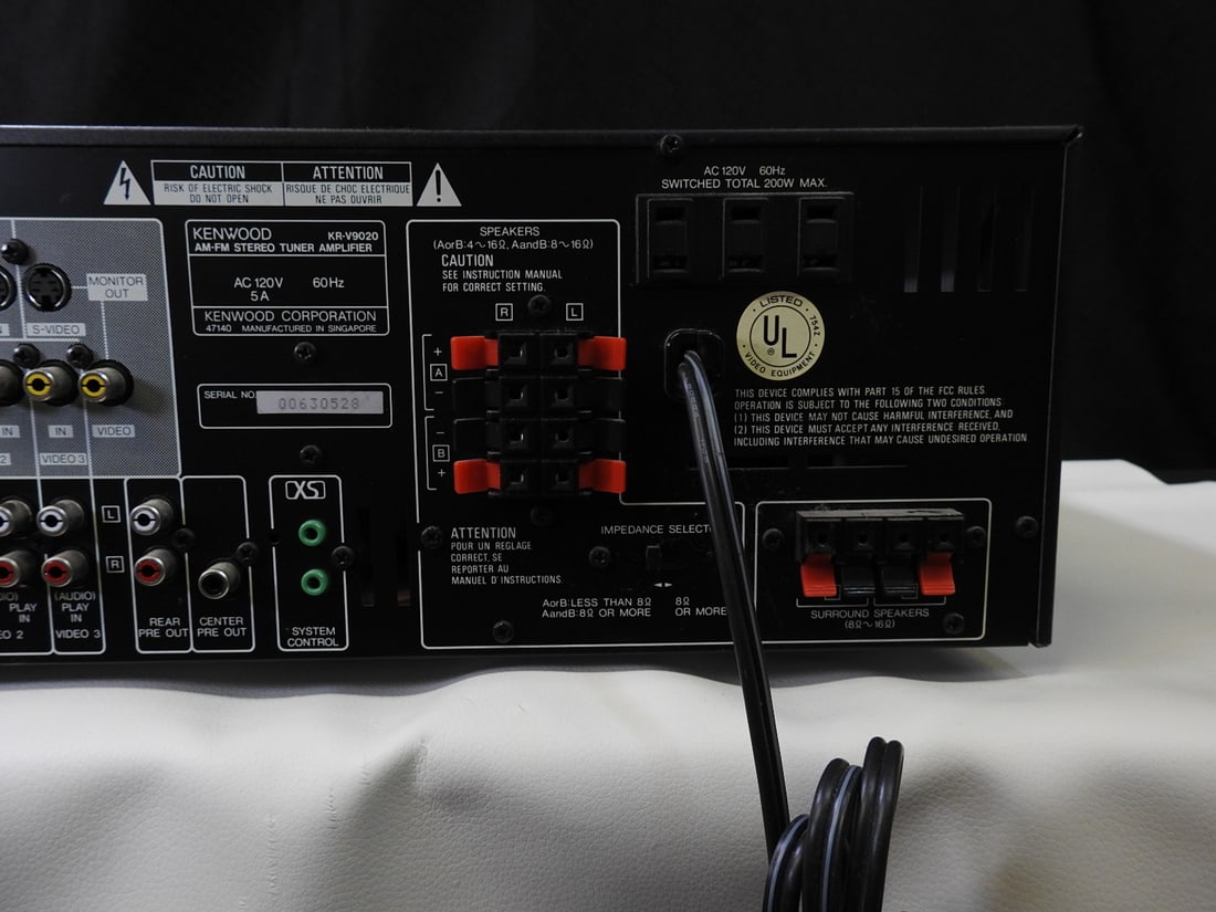 Kenwood KR-V9020 Audio/Video Stereo Receiver - 10