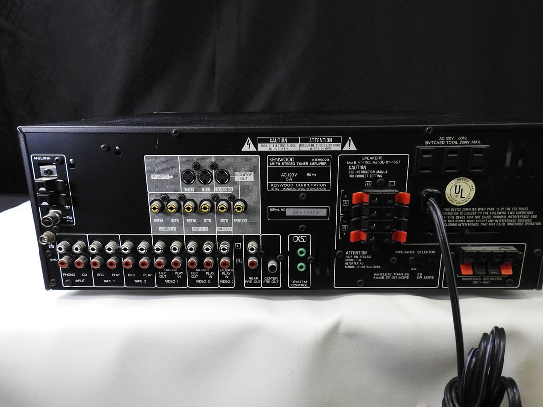 Kenwood KR-V9020 Audio/Video Stereo Receiver - 8