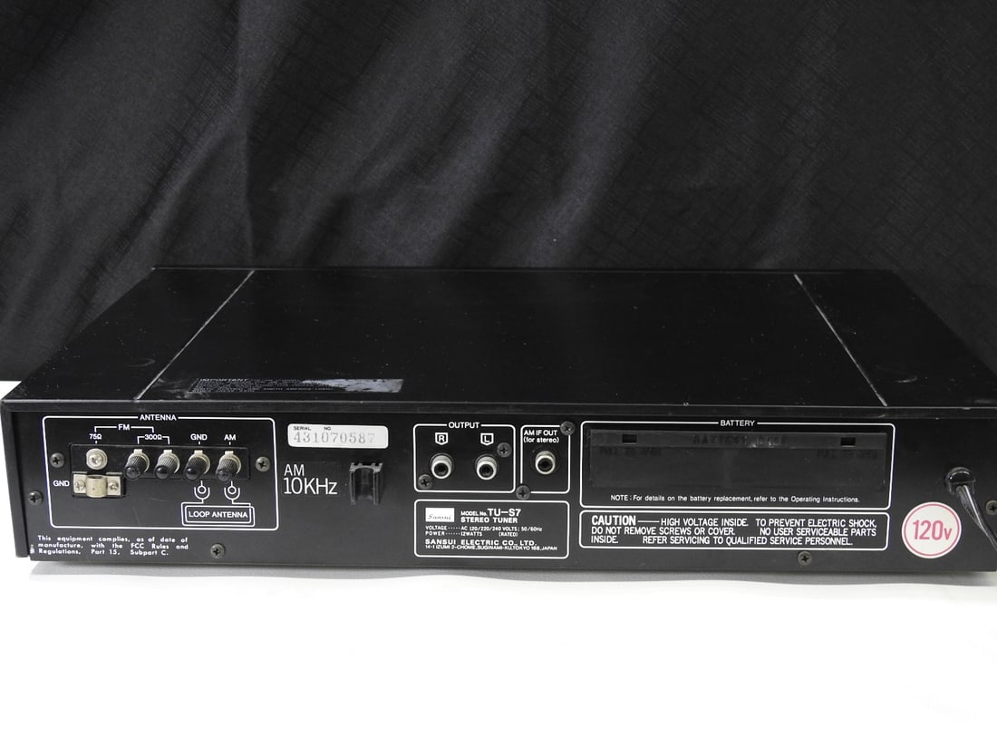 Sansui TU-S7 AM/FM Quartz Synthesizer Stereo Tuner - 8