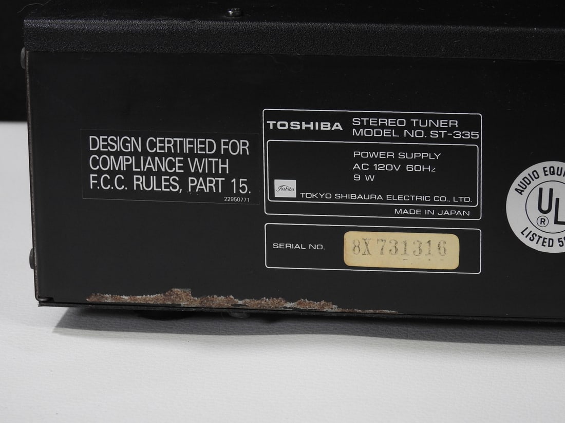 Toshiba ST-335 Stereo FM/AM Tuner - 8