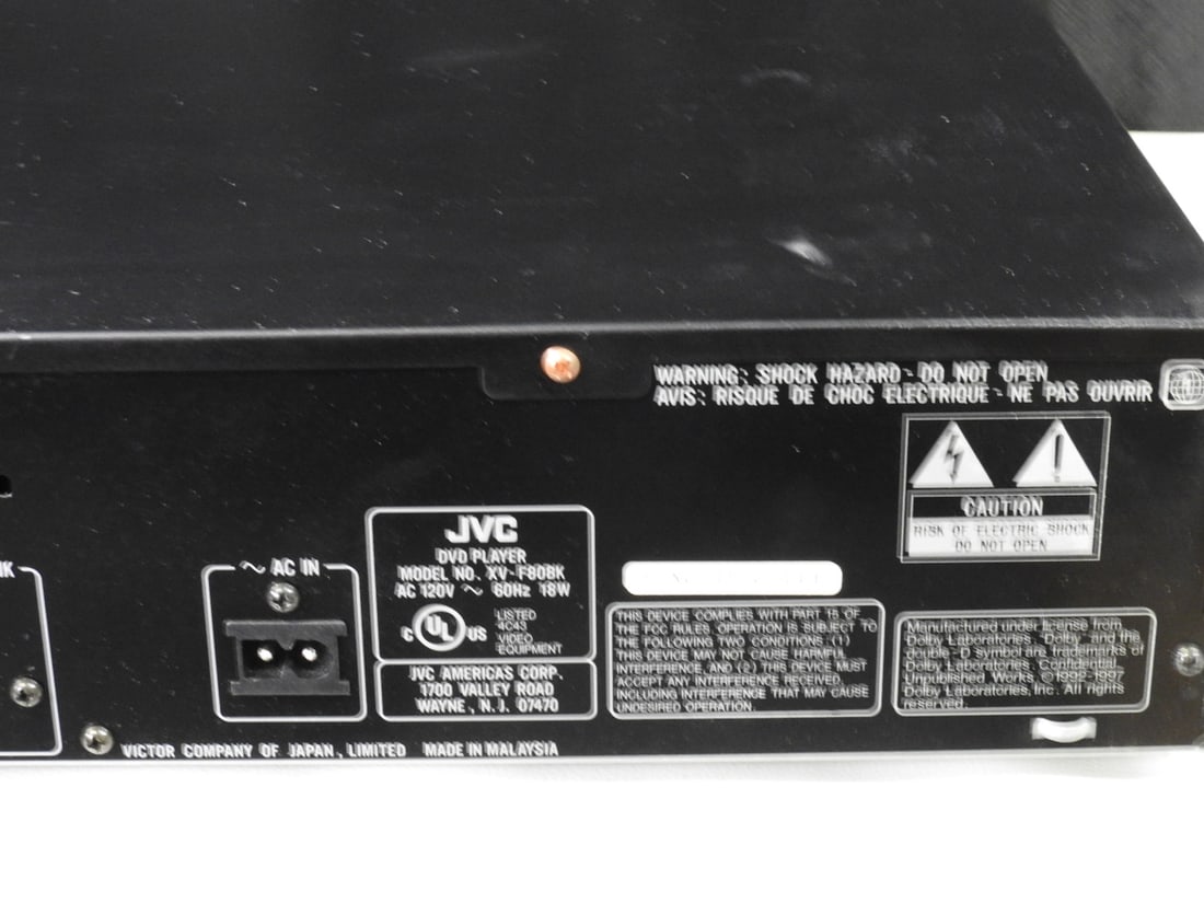 JVC XV-F80 DVD Changer - 8